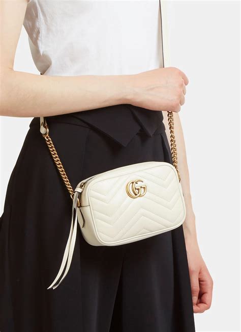 gucci gg marmont white|Gucci Marmont mini street style.